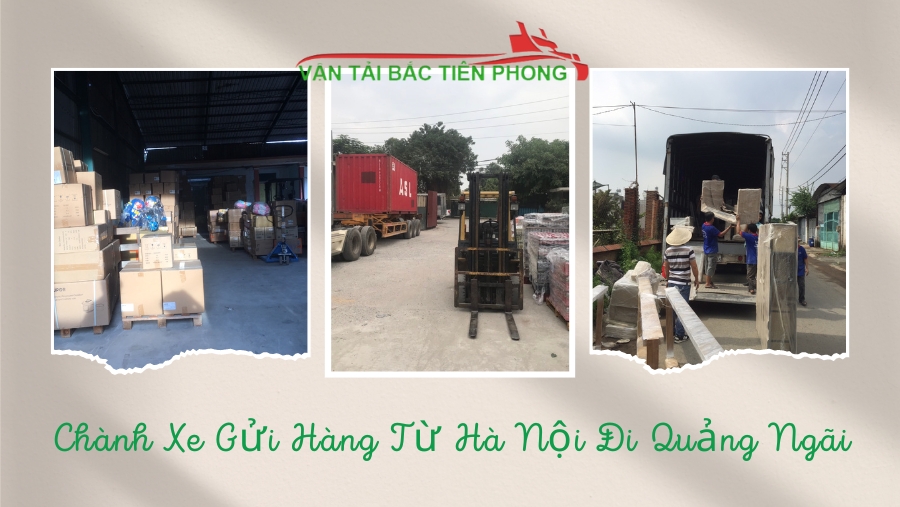 Hình ảnh chành xe tải gửi hàng hoá từ Hà Nội đi Quảng Ngãi