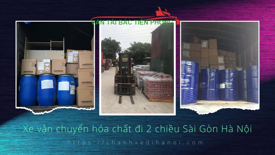 Hình ảnh xe vận chuyển thùng hóa chất 2 chiều Sài Gòn Hà Nội