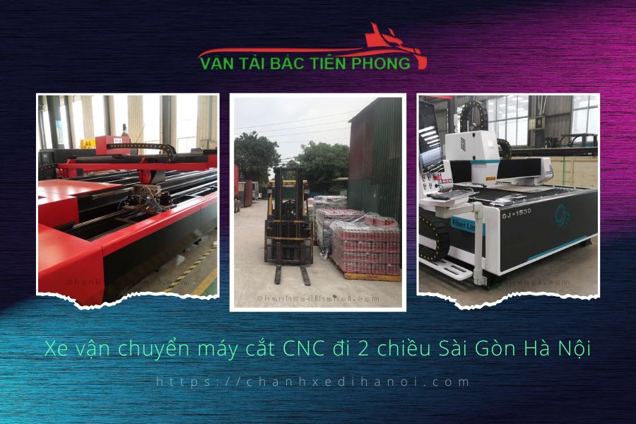 Hình ảnh xe vận chuyển máy cắt CNC đi 2 chiều Sài Gòn Hà Nội