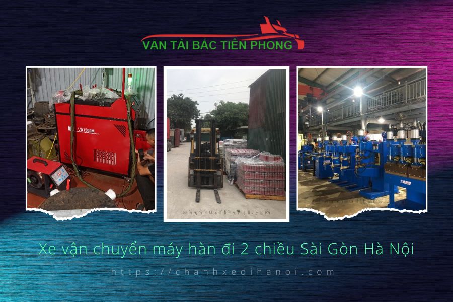 Hình ảnh xe vận chuyển máy hàn đi 2 chiều Sài Gòn Hà Nội