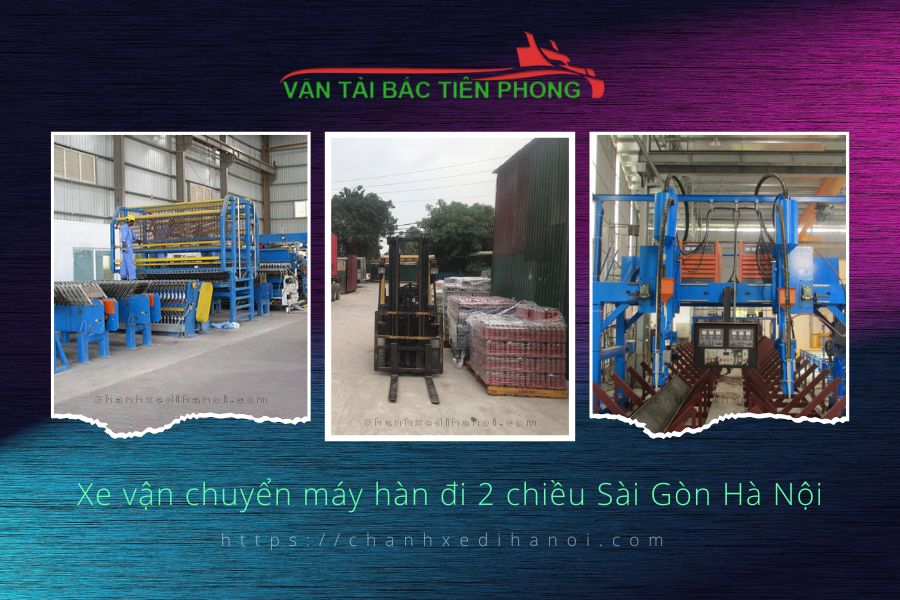 Hình ảnh xe vận chuyển máy hàn đi 2 chiều Sài Gòn Hà Nội