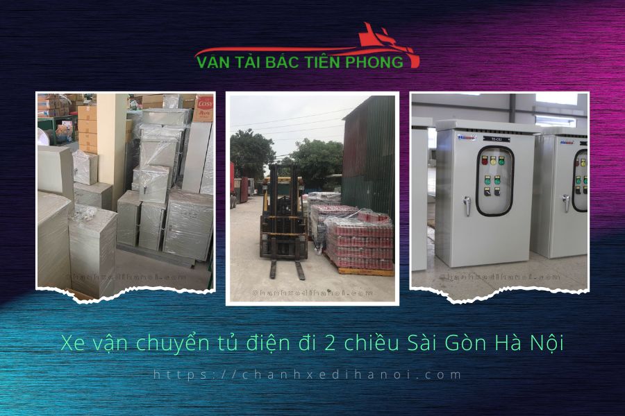 Hình ảnh xe vận chuyển tủ điện đi 2 chiều Sài Gòn Hà Nội