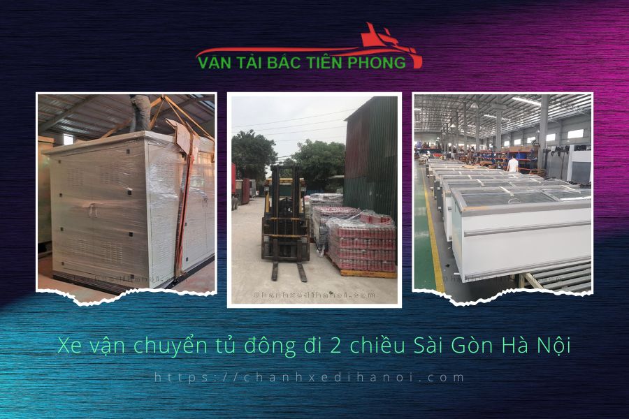 Hình ảnh xe vận chuyển xe tủ đông đi 2 chiều Sài Gòn Hà Nội